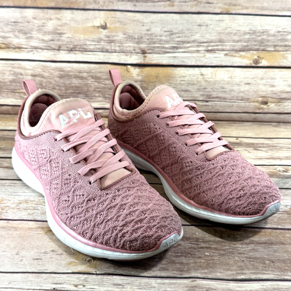 APL Womens Cinder Rose Mauve Pink Techloom Phantom Knit Running Sneakers 9